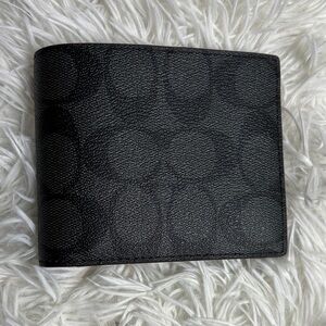 Coach Black Signature Leather Wallet